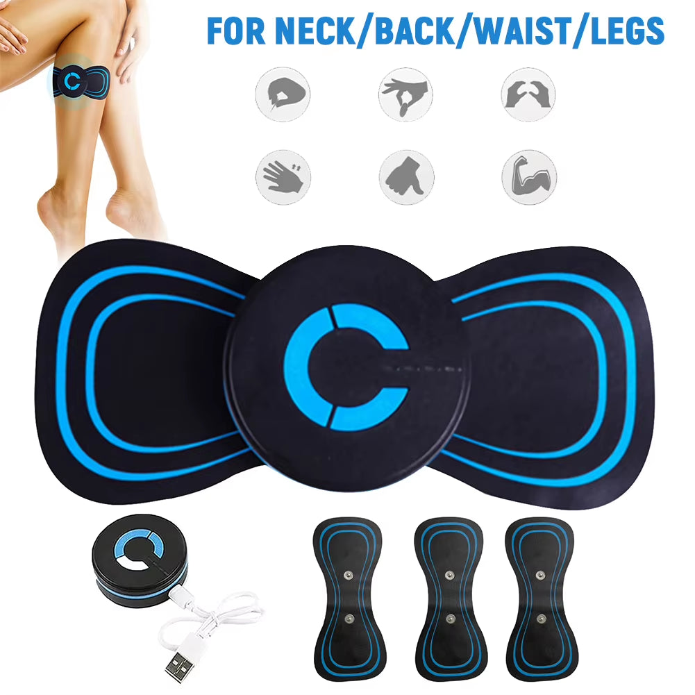 Electric Muscle Massager Portable Mini Neck Back Cervical Massage 